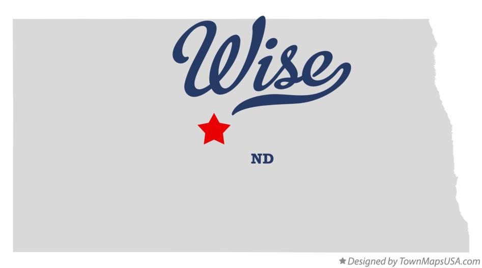 Map of Wise North Dakota ND