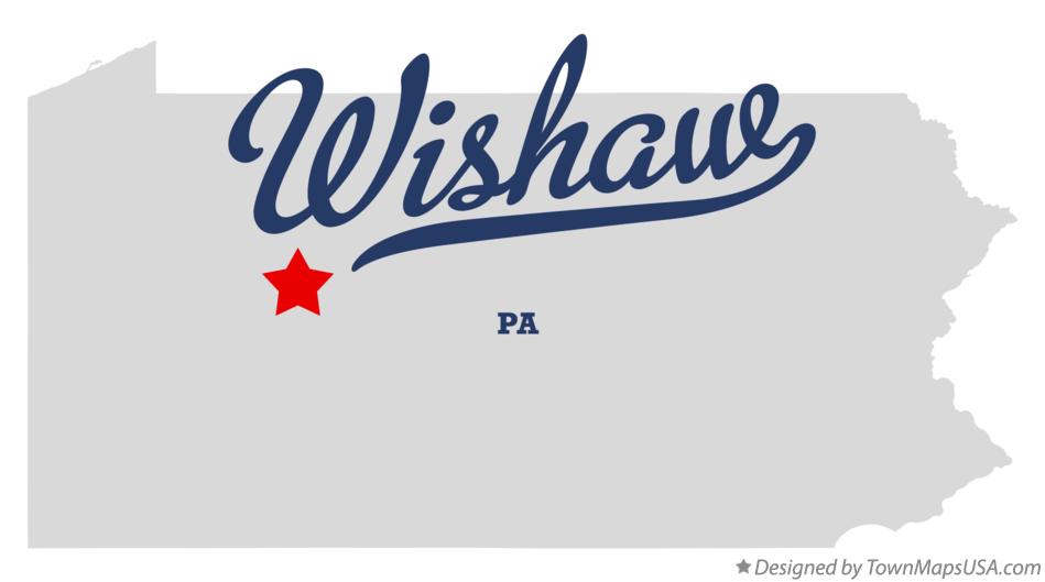 Map of Wishaw Pennsylvania PA