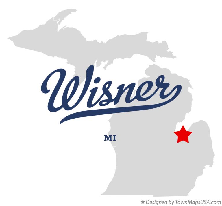 Map of Wisner Michigan MI