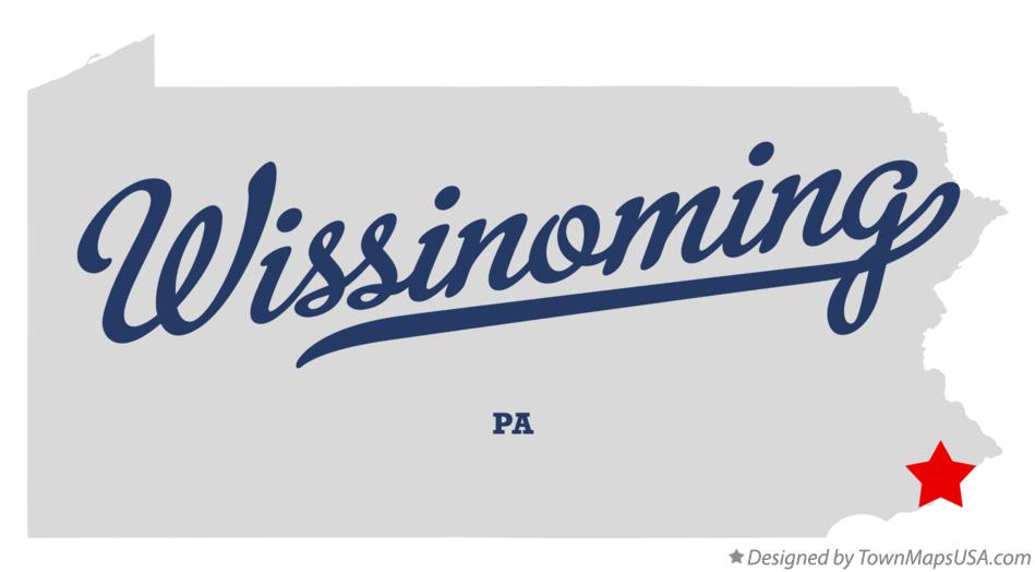 Map of Wissinoming Pennsylvania PA