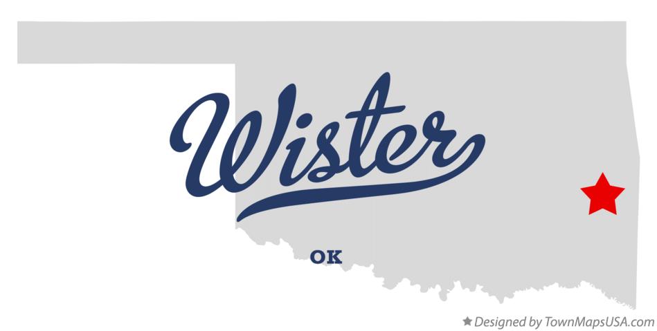 Map of Wister Oklahoma OK