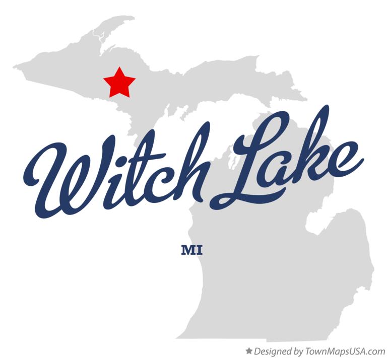 Map of Witch Lake Michigan MI