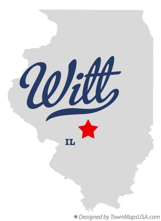 Map of Witt Illinois IL