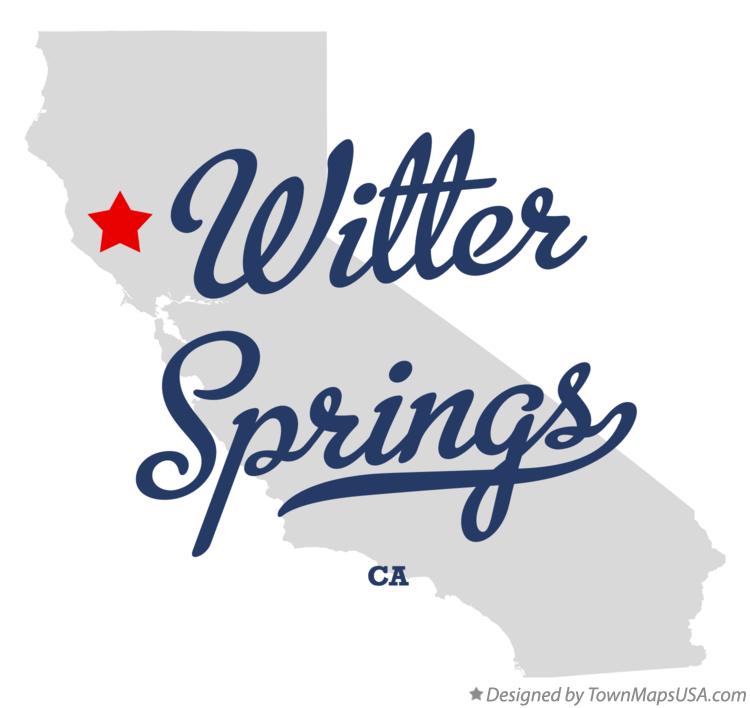 Map of Witter Springs California CA