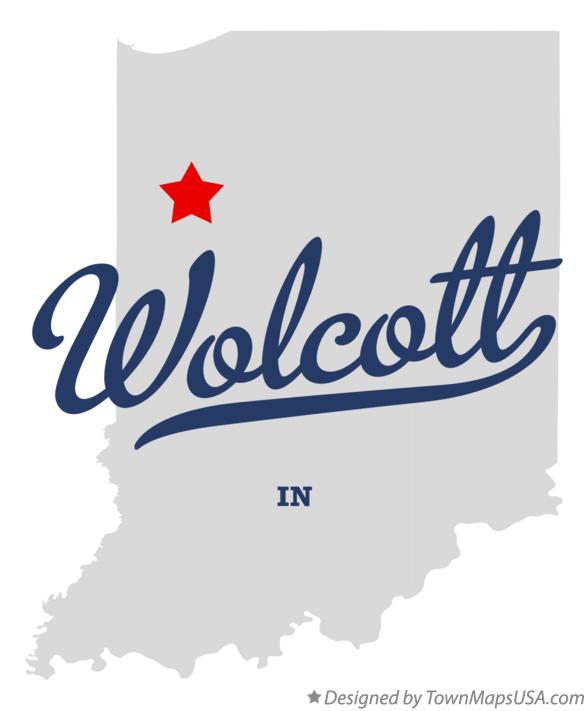 Map of Wolcott Indiana IN