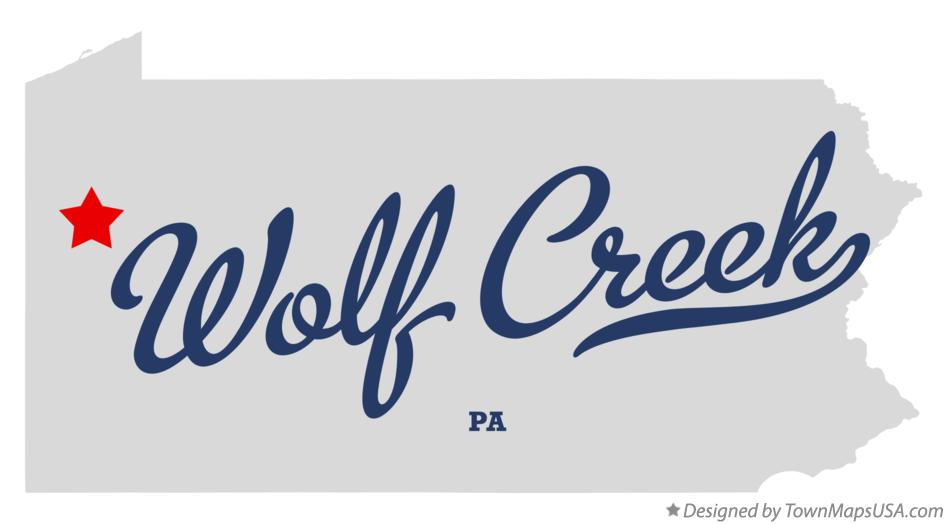 Map of Wolf Creek Pennsylvania PA
