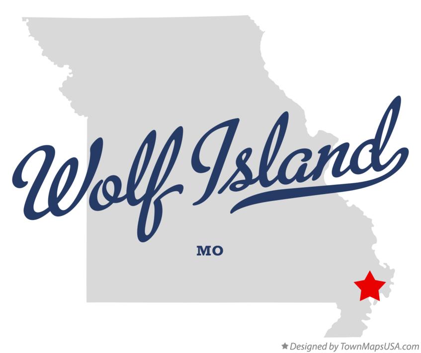 Map of Wolf Island Missouri MO