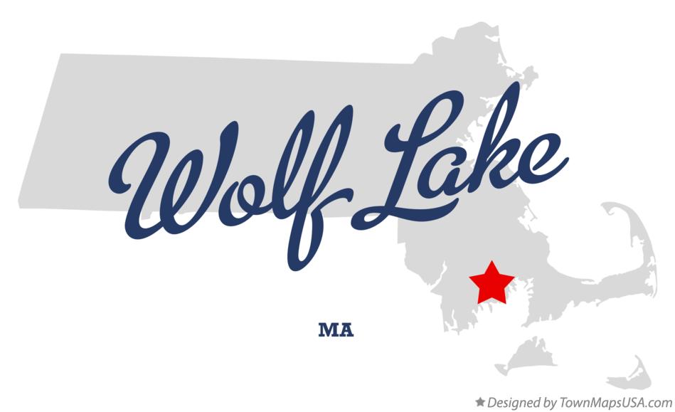 Map of Wolf Lake Massachusetts MA