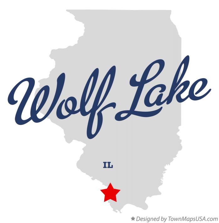 Map of Wolf Lake Illinois IL