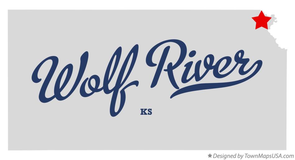 Map of Wolf River Kansas KS