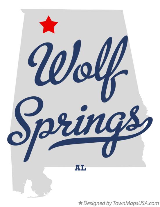 Map of Wolf Springs Alabama AL