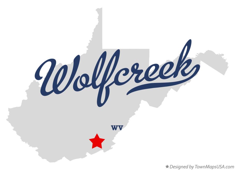 Map of Wolfcreek West Virginia WV