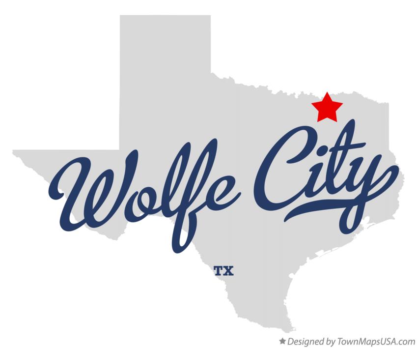 Map of Wolfe City Texas TX