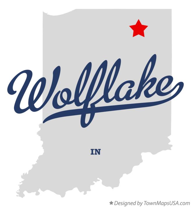 Map of Wolflake Indiana IN