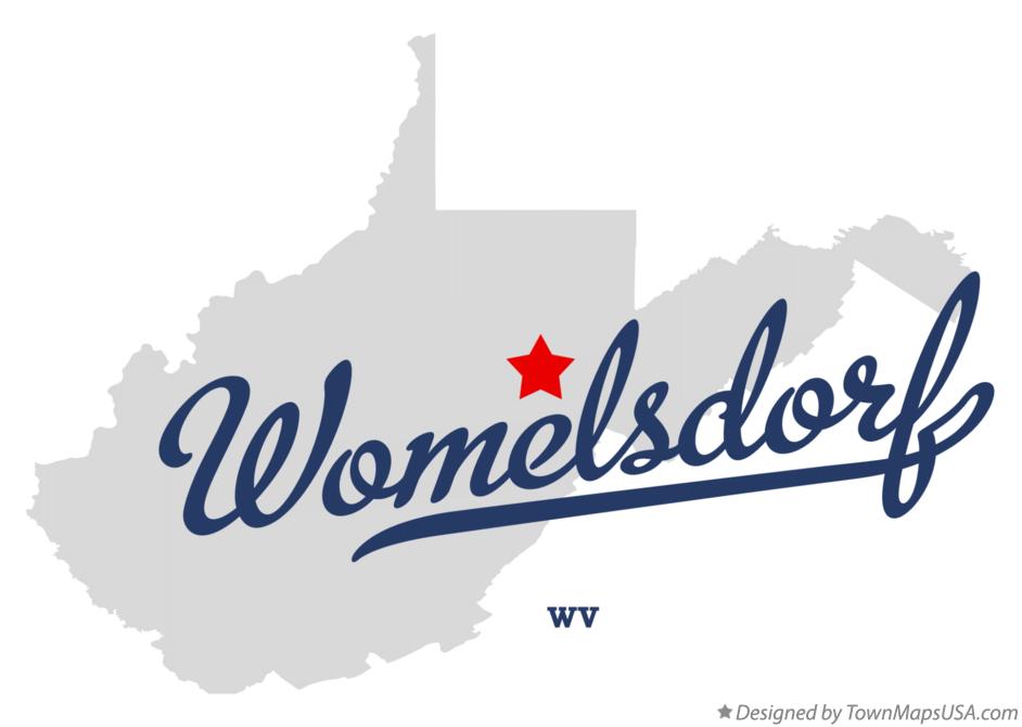 Map of Womelsdorf West Virginia WV