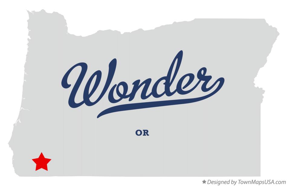 Map of Wonder Oregon OR