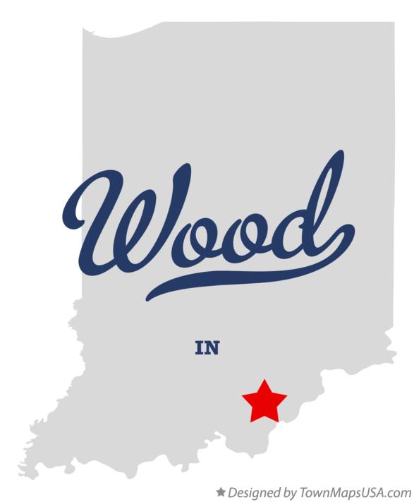 Map of Wood Indiana IN