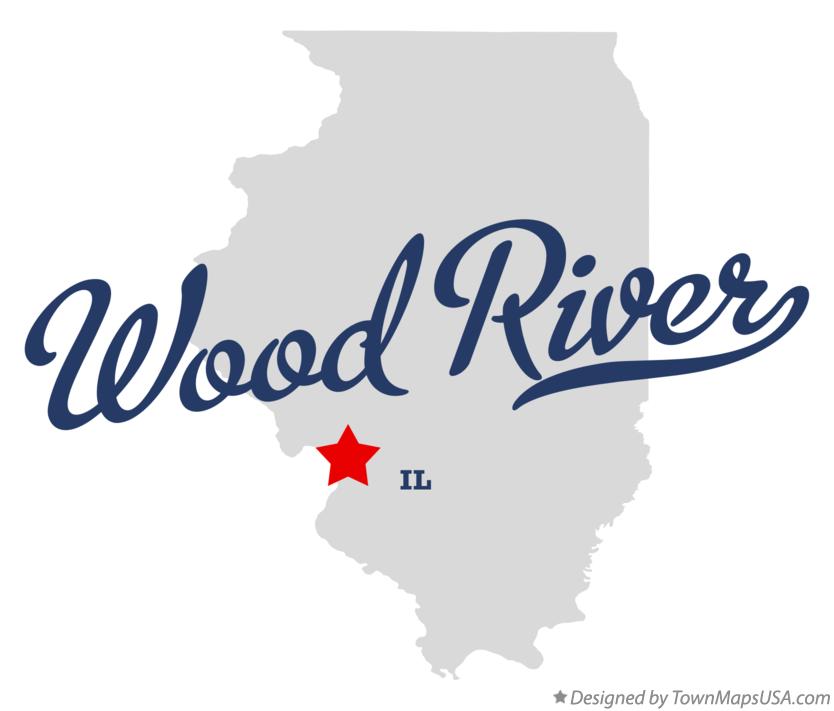 Map of Wood River Illinois IL
