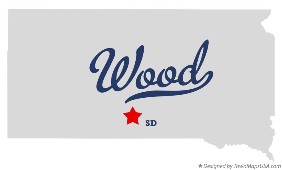 Map of Wood South Dakota SD