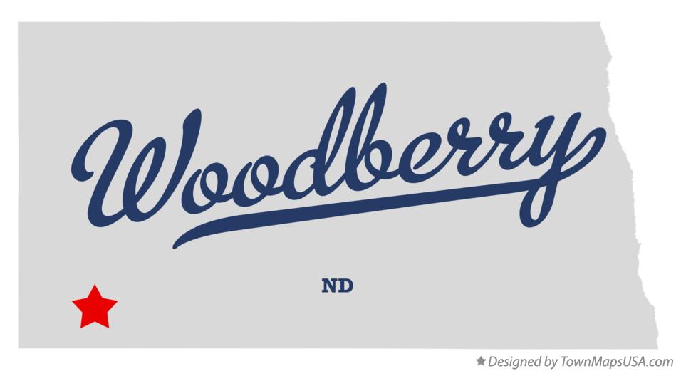 Map of Woodberry North Dakota ND