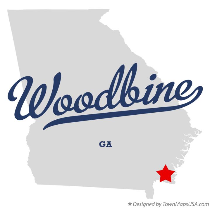 Map of Woodbine Georgia GA