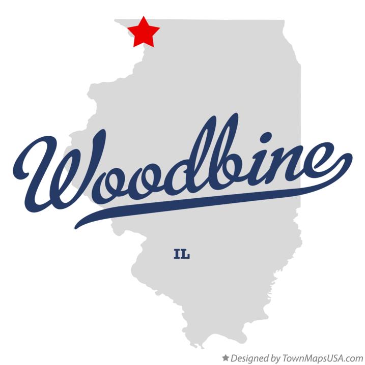 Map of Woodbine Illinois IL