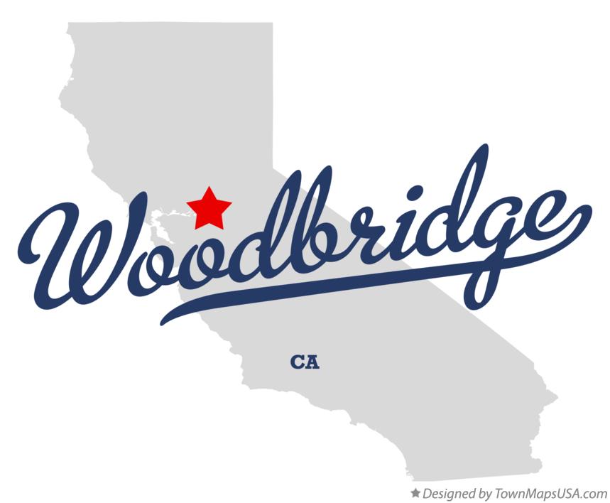Map of Woodbridge California CA