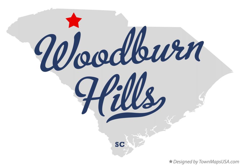 Map of Woodburn Hills South Carolina SC