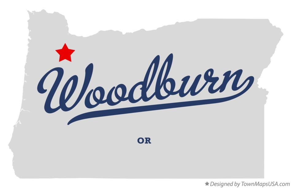 Map of Woodburn Oregon OR