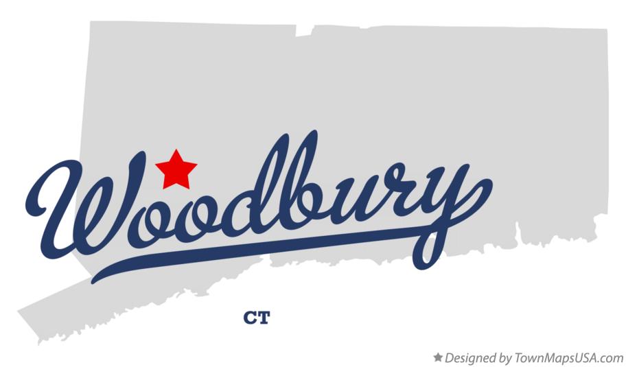 Map of Woodbury Connecticut CT