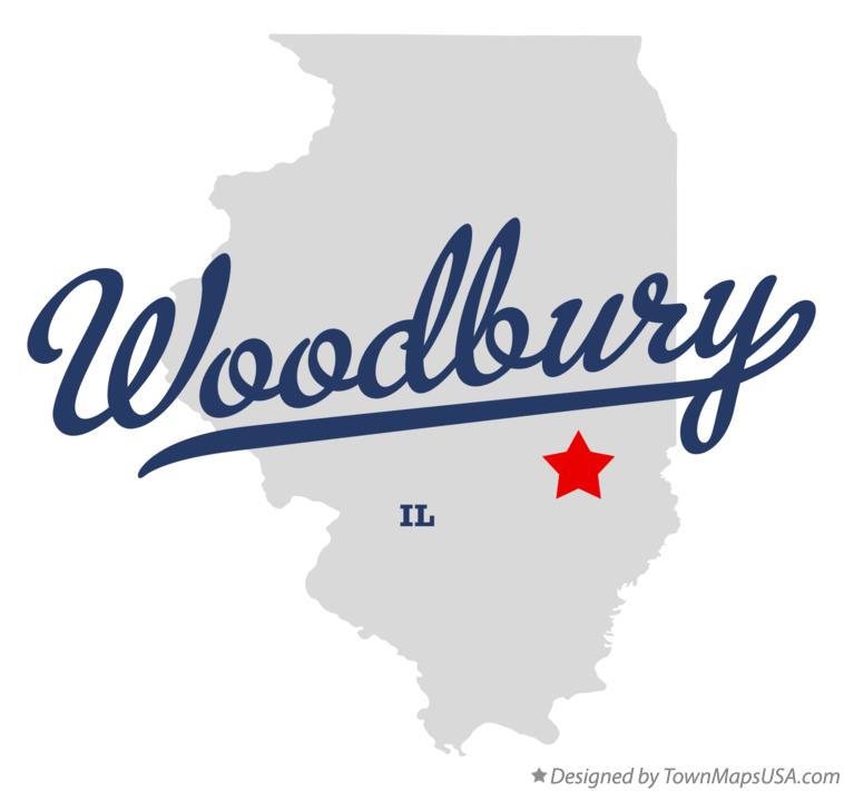 Map of Woodbury Illinois IL