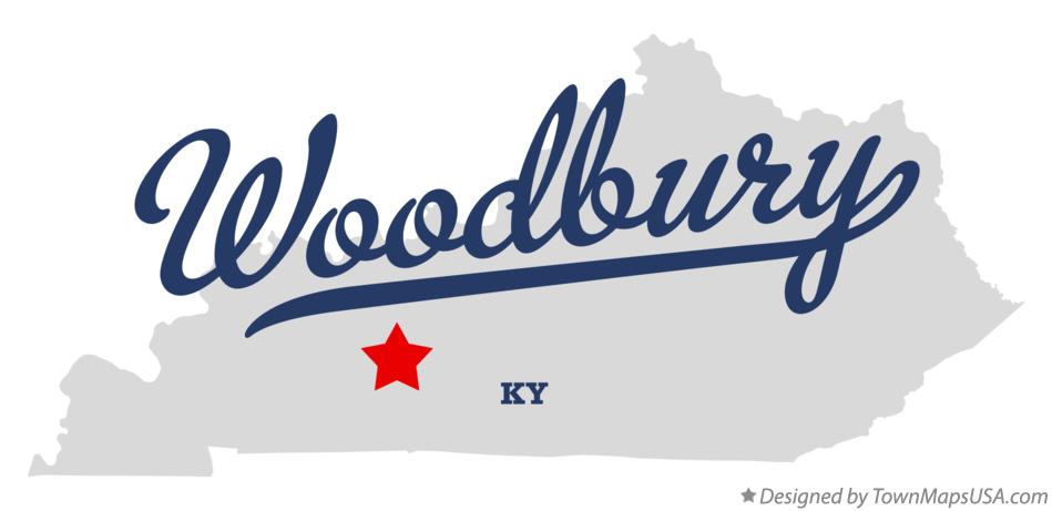 Map of Woodbury Kentucky KY