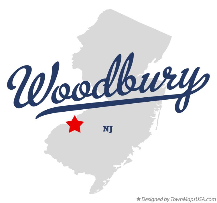 Map of Woodbury New Jersey NJ