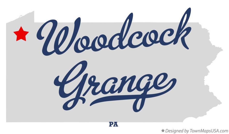 Map of Woodcock Grange Pennsylvania PA