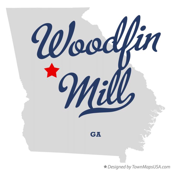 Map of Woodfin Mill Georgia GA