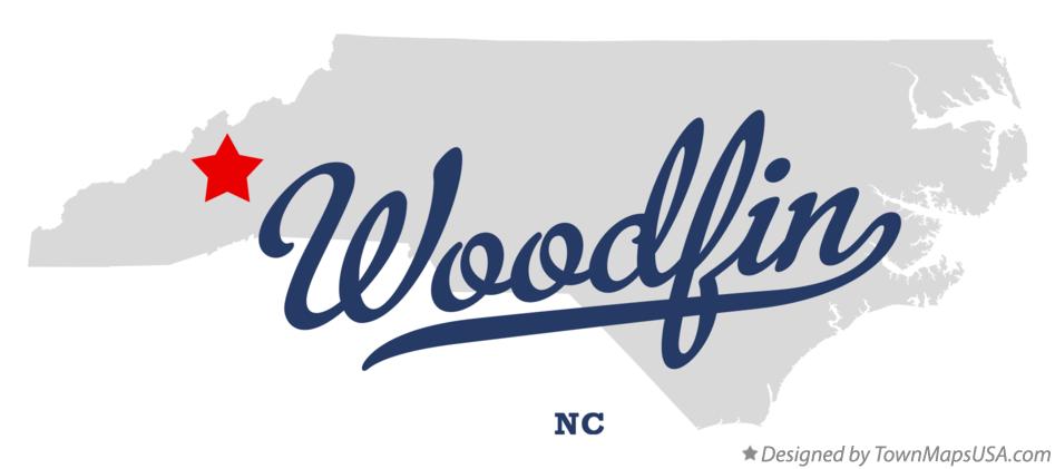 Map of Woodfin North Carolina NC
