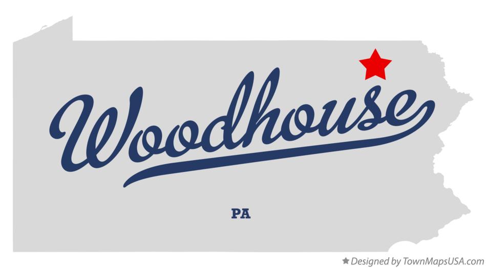 Map of Woodhouse Pennsylvania PA