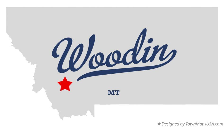 Map of Woodin Montana MT
