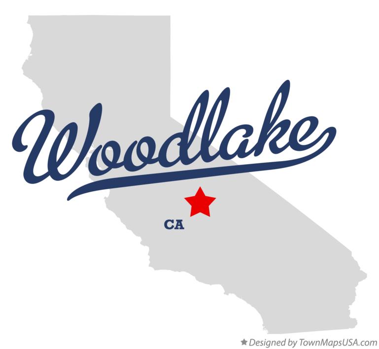 Map of Woodlake California CA