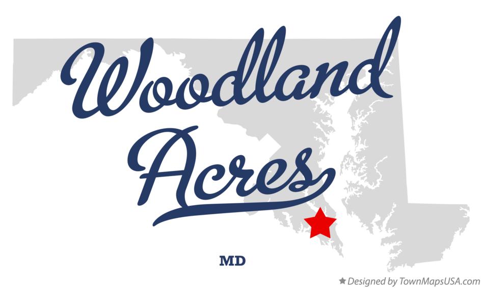 Map of Woodland Acres Maryland MD