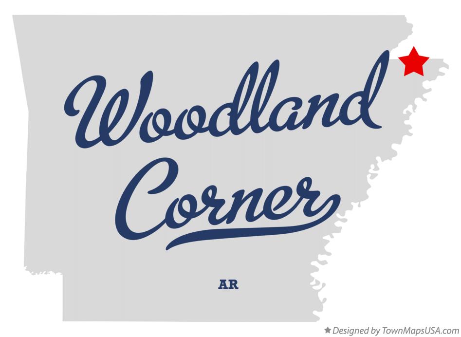 Map of Woodland Corner Arkansas AR