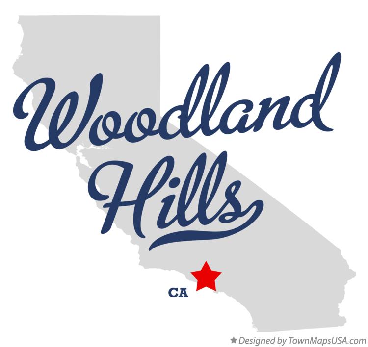 Map of Woodland Hills California CA