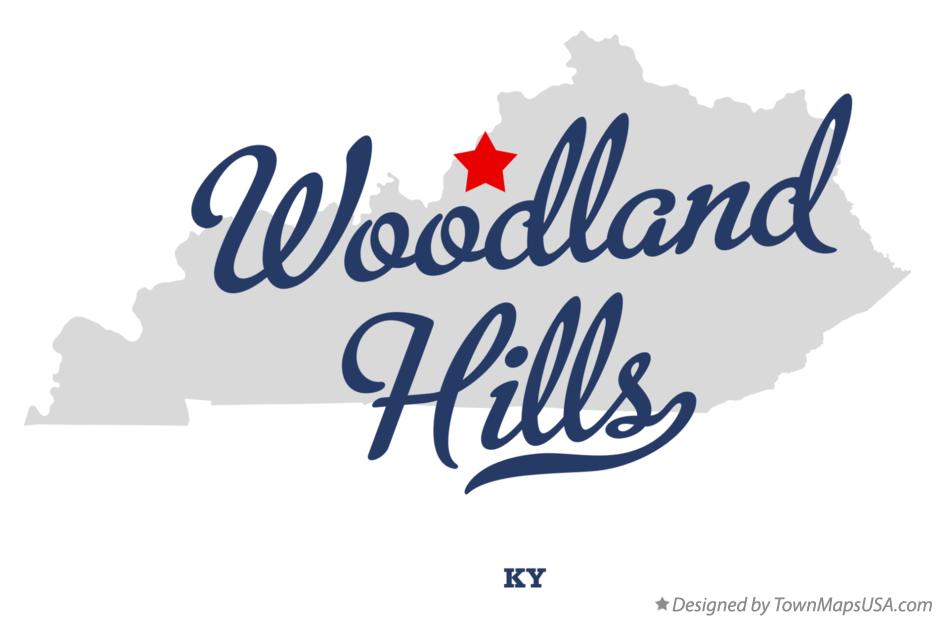 Map of Woodland Hills Kentucky KY