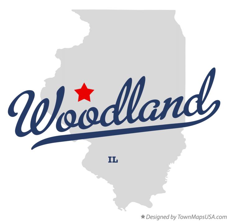 Map of Woodland Illinois IL