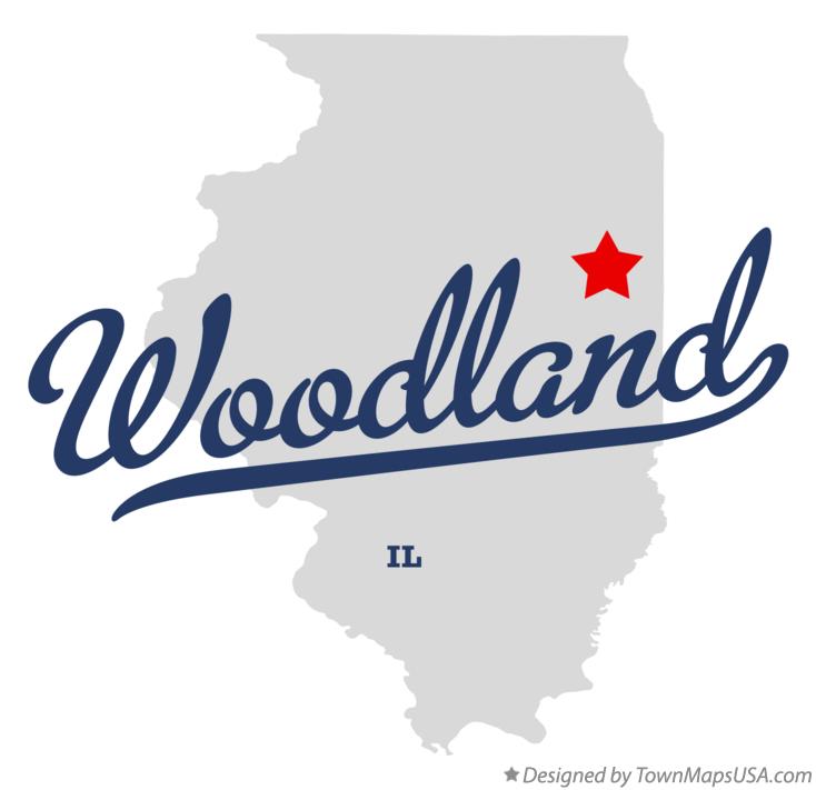Map of Woodland Illinois IL