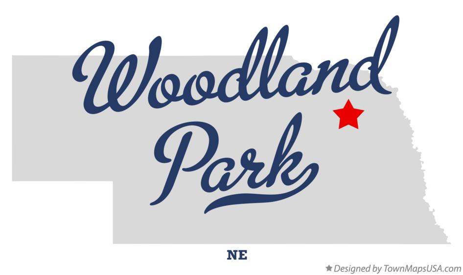 Map of Woodland Park Nebraska NE