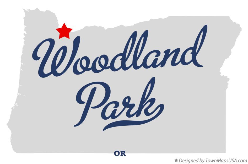 Map of Woodland Park Oregon OR