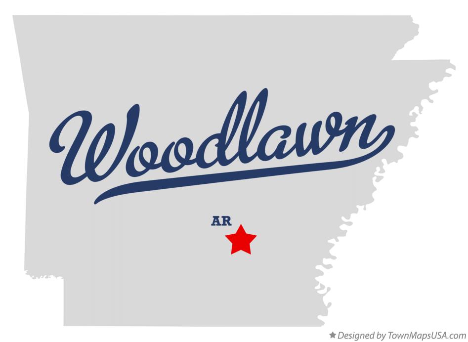 Map of Woodlawn Arkansas AR