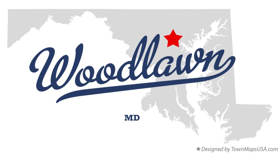 Map of Woodlawn Maryland MD