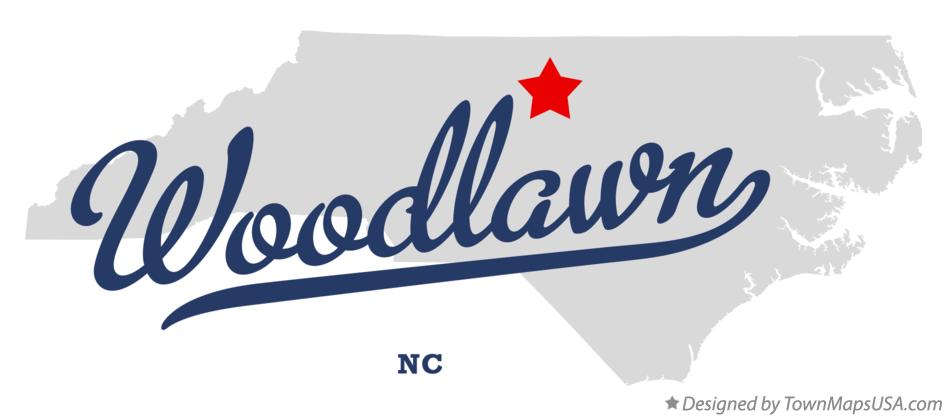 Map of Woodlawn North Carolina NC